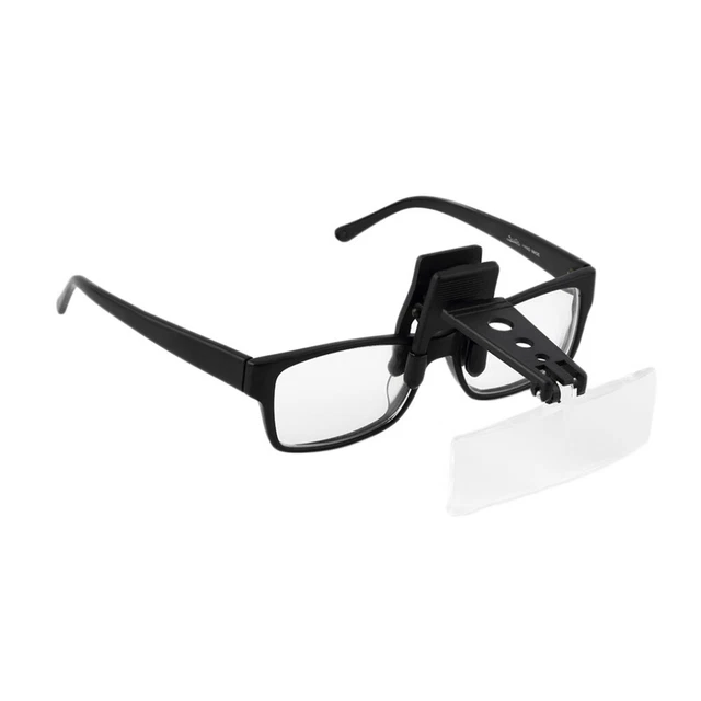Clip-on Eye Glasses Binocular Magnifier Eyeglasses With 3 Lens 1.5X,2.5X,3.5X SG