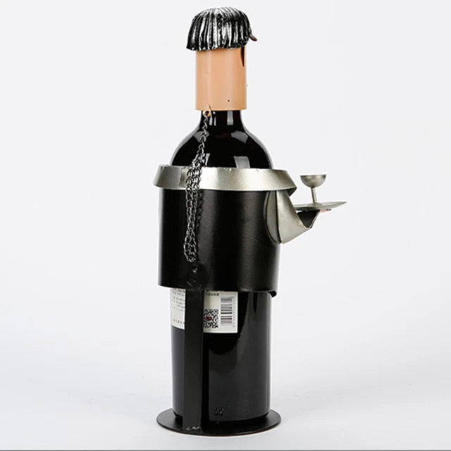 Kreative Metall Ornamente Wein Stand-in Weinregal Weinflaschenhalter Home Displa