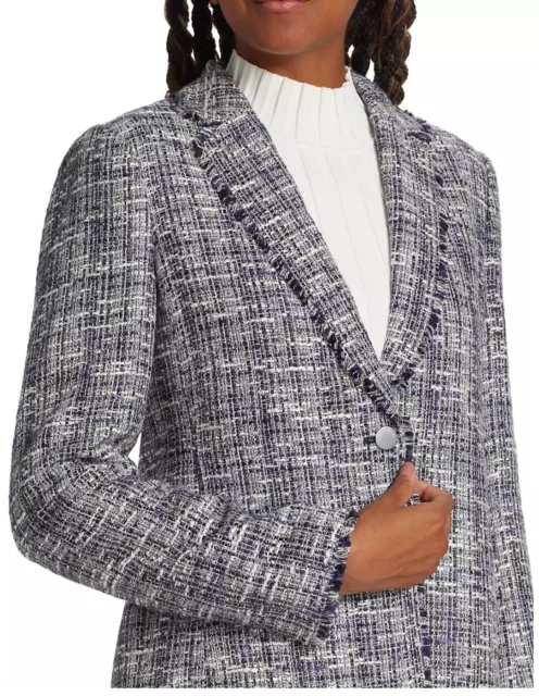 NWT Elie Tahari Tweed Tailored Blazer Size 4