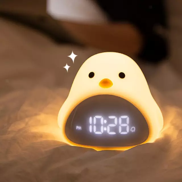 Kids Alarm Clock Button Control Wake Up Light Digital Clock Sleep Trainer