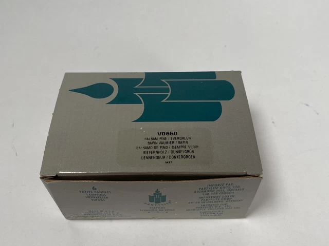 1 Box (6 Total) Retired Partylite Balsam Pine Evergreen Votive Candles V0650