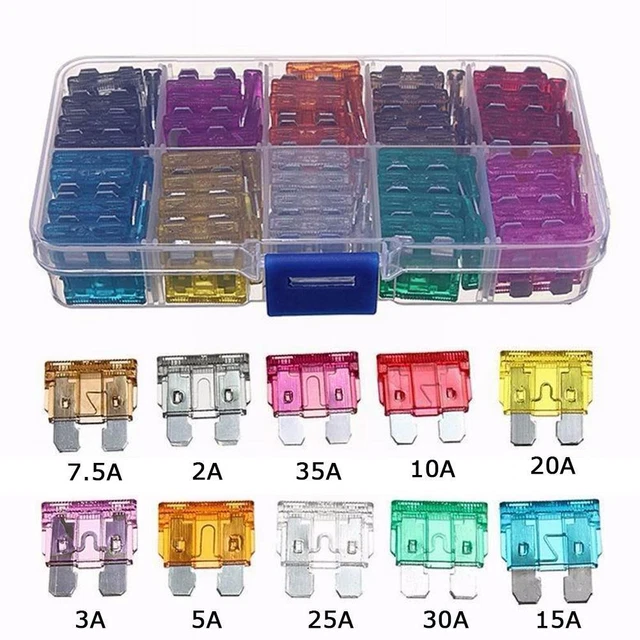 CAR FUSES 50/100PCS Assorted Standard Fuse Set 2A-35A each E0 5/10pcs ...