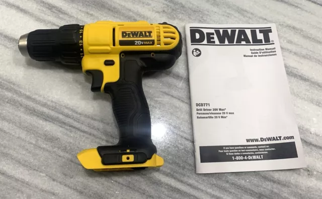 Brand New DeWalt DCD771 20V Compact 1/2" Drill Driver Cordless Tool Only