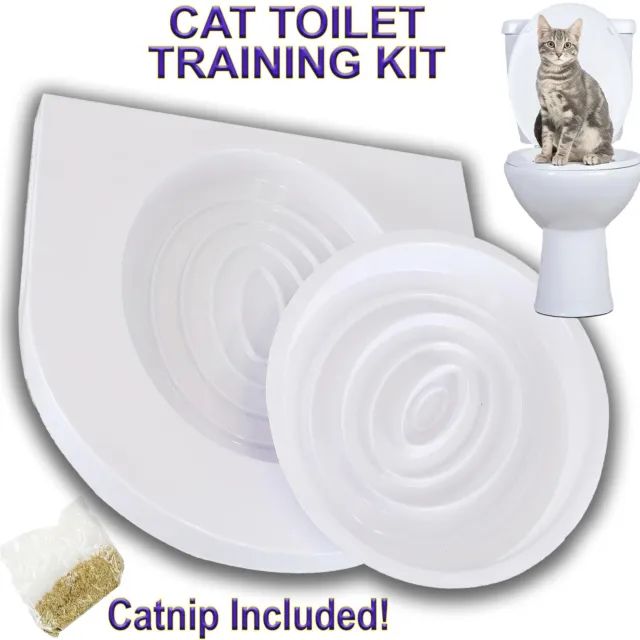 Cat Toilet Training Kit Litter Box Kitty Toilet Mat Pet Seat Tray Hygienic Potty