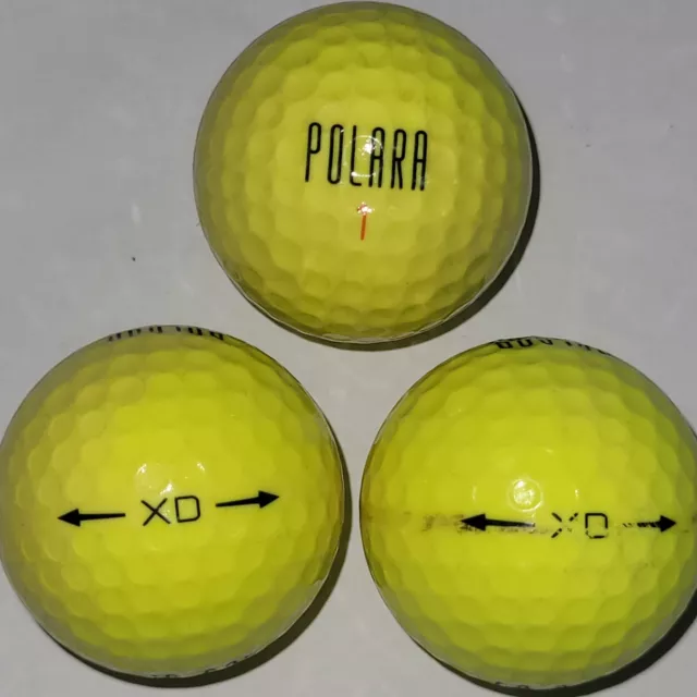 12 (1 Dozen) Polara Yellow XD AAA Used Golf Balls 3A Shag 2