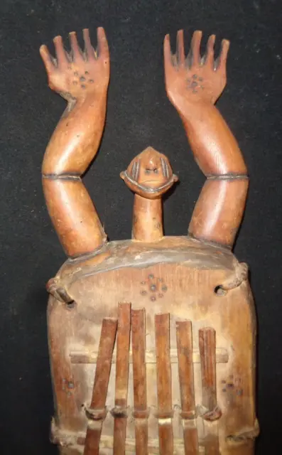 Art Africain  splendide  harpe Zande 32 cm Afrikanische Kunst