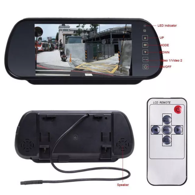 ESSGOO 7 Zoll HD KFZ Rückspiegel Monitor Bildschirm für Rückfahrkamera Auto LKW 3