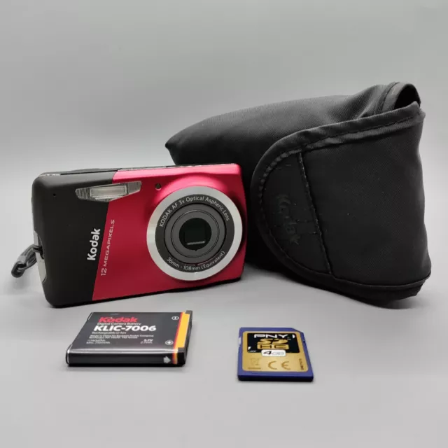 Kodak EasyShare M530 12.0MP Compact Digital Camera Red Tested