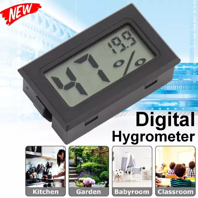 Digital Lcd Hygrometer Humidity Meter Tester - Reptile- Temperature Thermometer