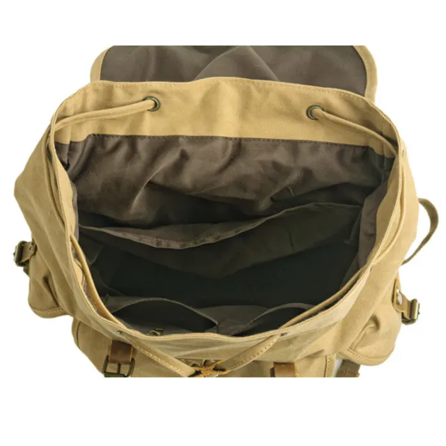 Vintage Backpack Washed Canvas Bag Men's Bag Rucksack Travel Hiking Satchel Bag 3