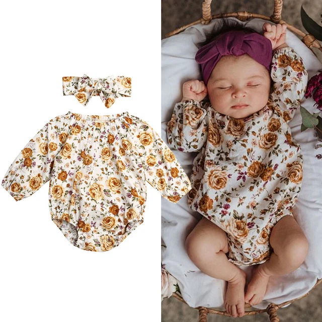 Cuscino floreale neonata bambina tuta fascia abiti set abiti