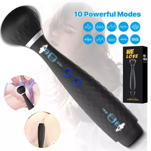 Handheld Vibrating Massage Magic Full Body Therapy Motor 10 Speed Massager Wand