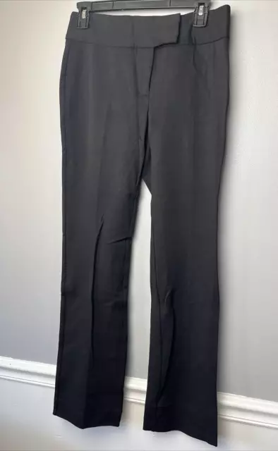 CeCe Womens Black Ponte Knit Slim Boot Leg Pants 2 Imported Stretch Fit NWOT 2