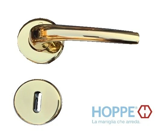 Maniglia con rosetta e bocchetta LINEA CALI' Florenzia in ottone ottone lucido | Leroy Merlin