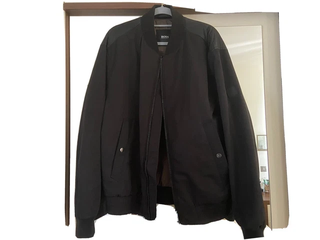 Vintage 90s Hugo Boss Cashmere Bomber Jacket Size XL