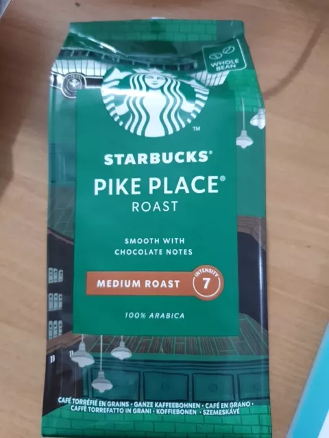 Starbucks Pike Place Whole Bean Coffee,  6 x 200g