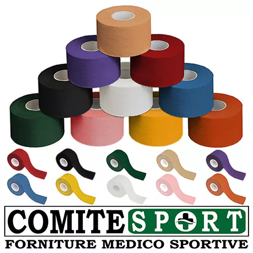 CEROTTO ADESIVO SPORT TAPE Cm 3,8 x 10 M. / BENDAGGIO CALCIO TAPING / 10 COLORI