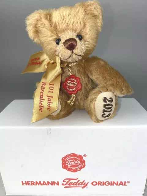 Hermann Teddy Original 2013 Club jährlicher Miniaturbär - verpackt - Made in Germany