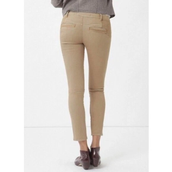 Daughters of the Liberation Womens Tan Moto Slim Skinny Denim Jeans Size 25