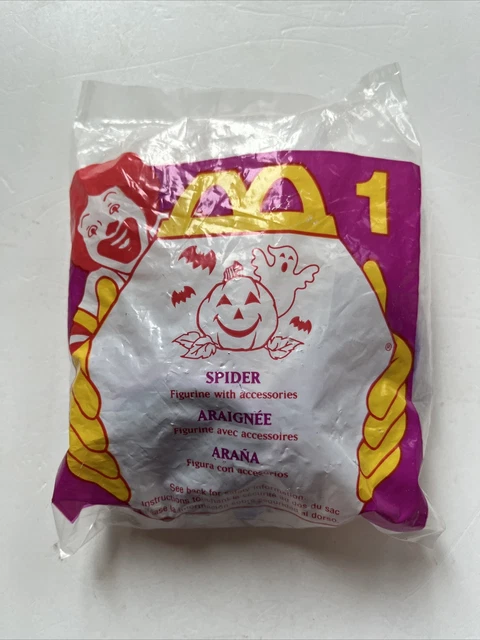 *NIP* 1996 McDonalds Halloween Happy Meal Chicken McNugget Buddies #1 Spider NIP