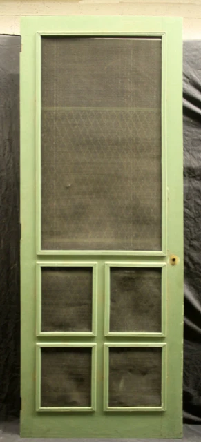 29.5"x84" Antique Vintage Old Victorian Wood Wooden Storm Screen Exterior Door