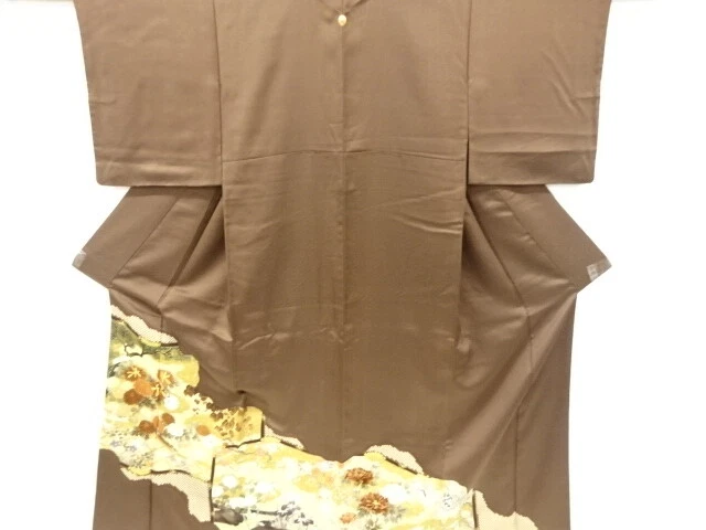 6594057: Japanese Kimono / Vintage Iro-Tomesode / Embroidery / Kiku & Pine