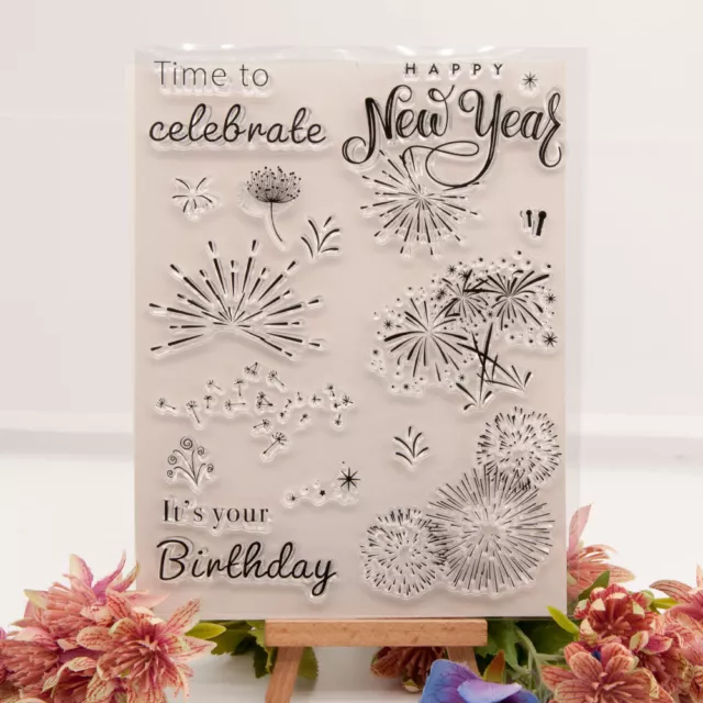Fireworks Silicone Clear Stamp Scrapbooking Embossing Card Making Album Craft