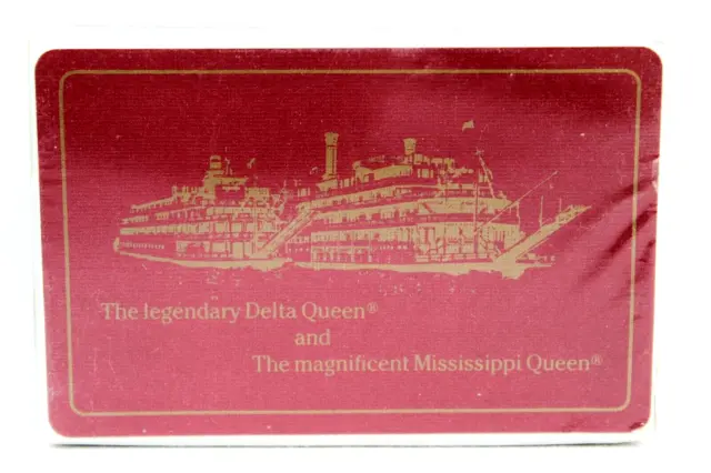 Delta Queen & Mississippi Queen Steamboats Red Playing Cards Deck New Sealed