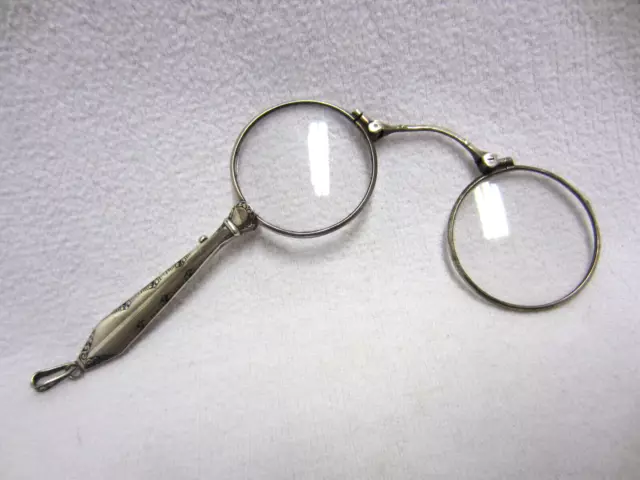 Antichi ""occhiali con gambo"" / Lorgnon / Lorgnette / binocolo - ARGENTO ""935" - Art Déco