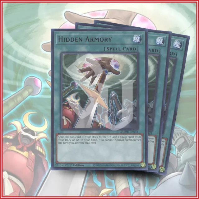 YuGiOh HIDDEN ARMORY x3 | AMDE ▪️ POWERFUL RARE CARD ▪️ 1ST EDITION 💎