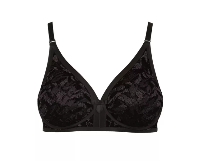 Playtex Ideal Beauty Lace Soft Cup Bra P05F7 Black/Grey