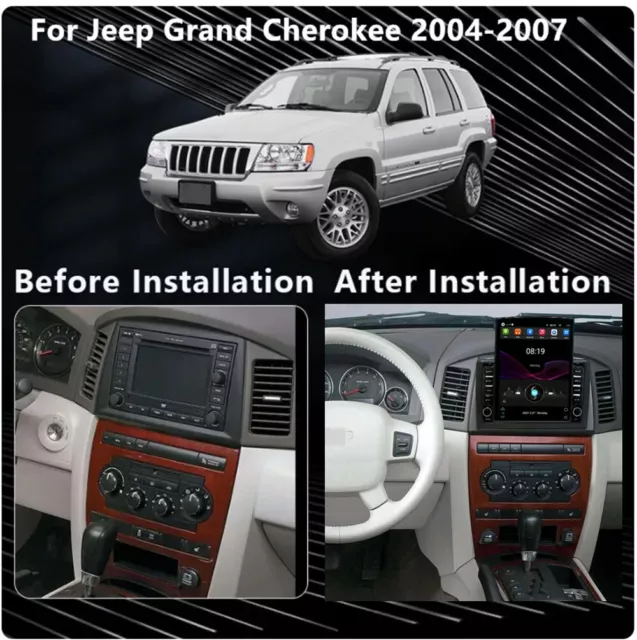 Radio estéreo vertical de 9,7 pulgadas navegación GPS para Jeep Grand Cherokee 2004-2007 3