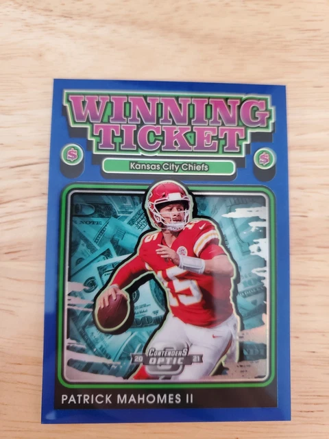 2021 Panini Contenders Optic Winning Tickets Blue  Patrick Mahomes II /99 MVP