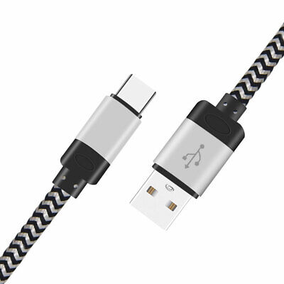 3 PACK 10ft Type C to USB-A Nylon Braided Fast Charger Cable Quick Charging Cord