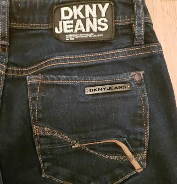 Jeans skinny donna DKNY ""City"" blu scuro W27 L29 Donna Karen New York