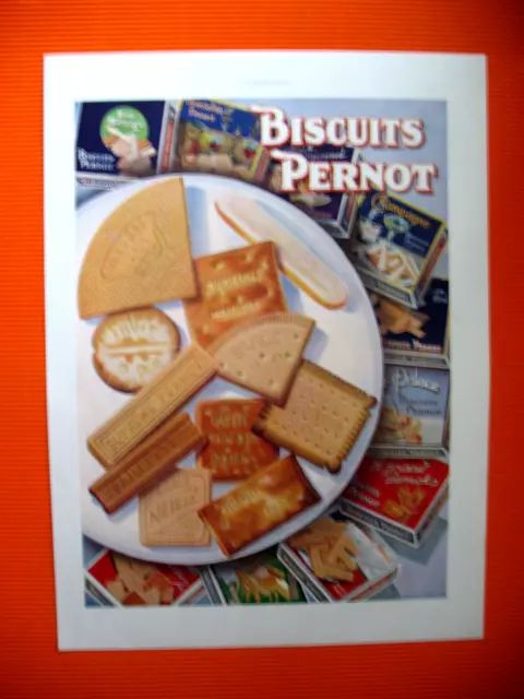 Publicite De Presse Pernot Biscuits Dessert Saveur Optimum French Ad 1930