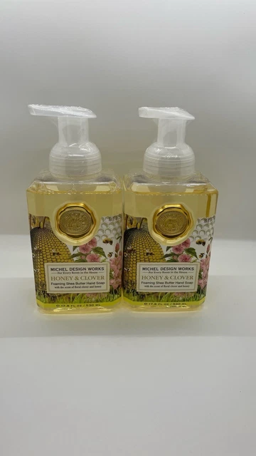 Michel Design Works Honey & Clover Foaming Shea Butter Hand Soap TWO PACK NIP