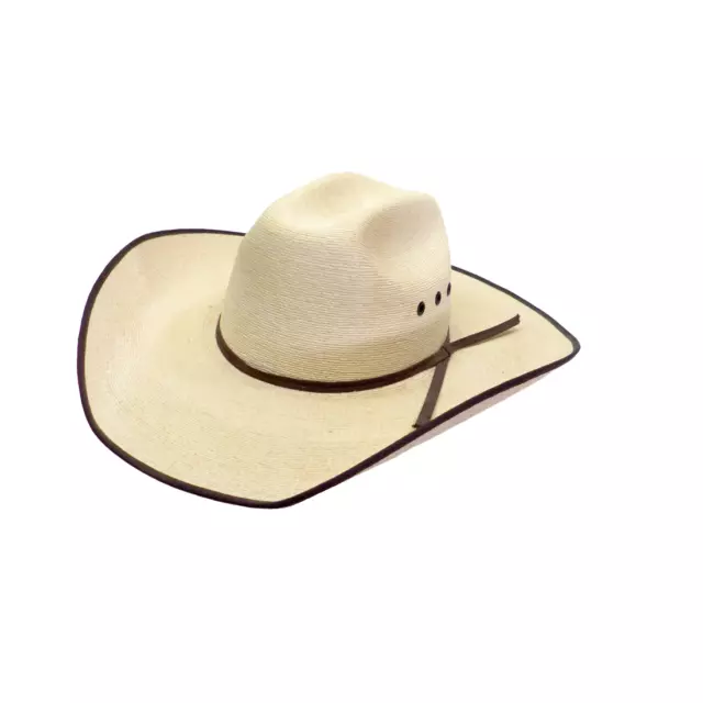 Atwood Western Hat 5X Ivory Straw Hereford Low Crown Long Oval Men’s Size 7