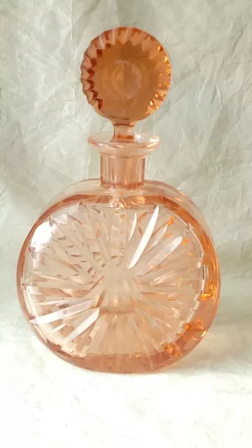 Carafe Bouteille Flacon En Verre Taille Periode Art Deco 1940*