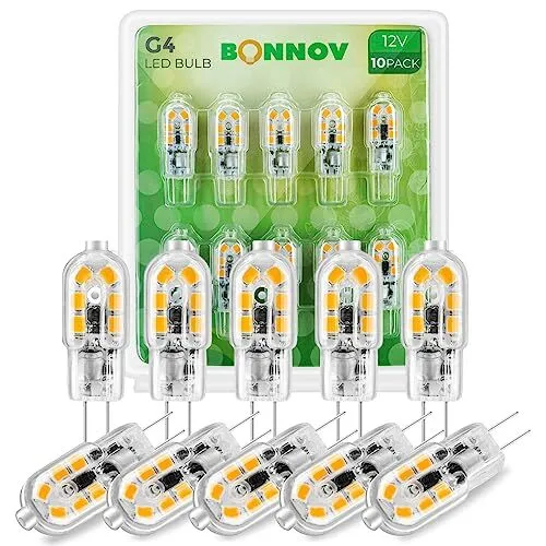 BONNOV AMPOULE LED G4 Mini Ampoule LED 12V 2W Equivalent 20W Lampe