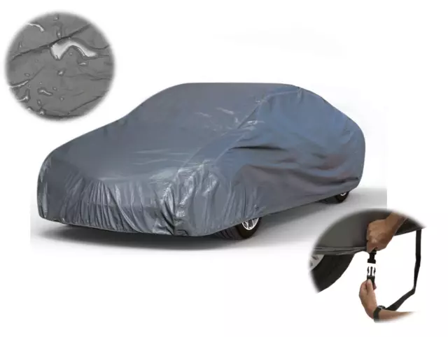 Waterproof Car Cover 2 Layer Heavy Duty Cotton Lined UV Protection - Size Small