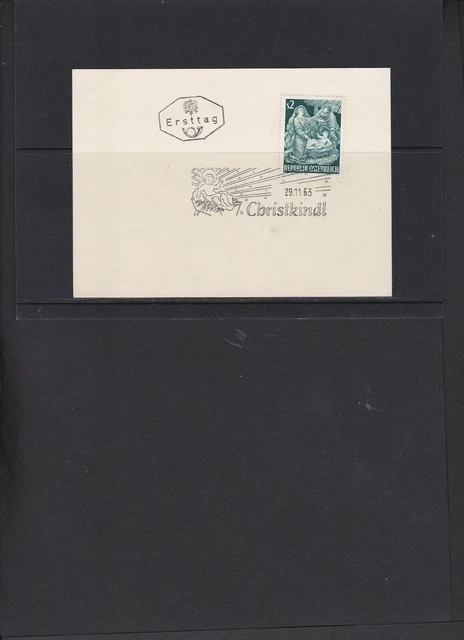 Österreich " Christkindel-Beleg 29.11.1963 " siehe Scan