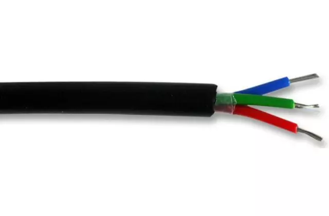 16-2-3A 3-Core Non Schermato Cavo, 0.2mm, Nero, 100m - PPB0126