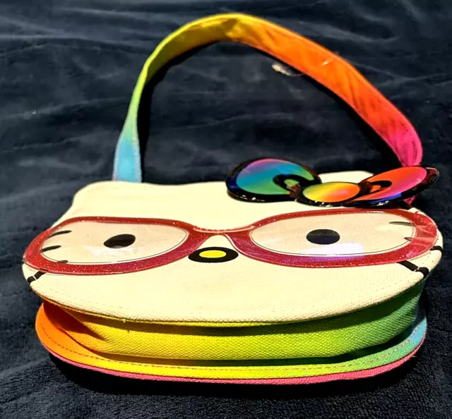 HELLO KITTY with Eyeglasses- Girls Rainbow Shoulder Bag- NWOT