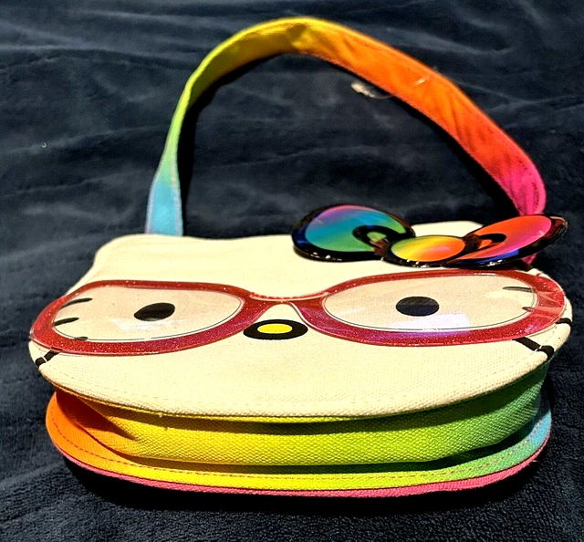 HELLO KITTY with Eyeglasses- Girls Rainbow Shoulder Bag- NWOT