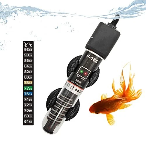 25W Mini Aquarium Heater Betta Fish Tank Heater For 1-12 Gallon Small Fish Tanks