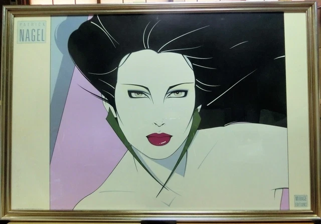 Framed Mirage Editions Patrick Nagel Serigraph Signed Print