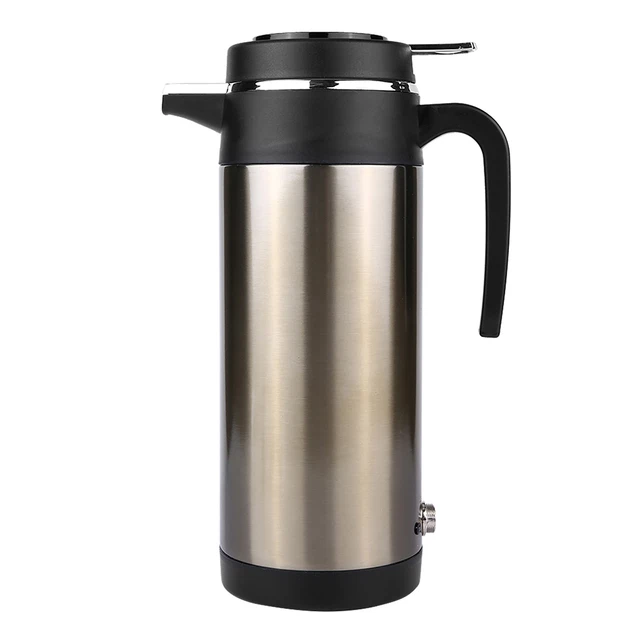 1000ML 12V Acier Inoxydable Électrique Dans Voiture Bouilloire Voyage Chauffage
