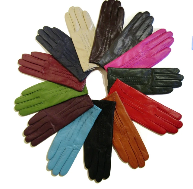 Neuf Femmes Premium Haute Qualité Véritable Super Doux Gants Cuir Doublé Hiver