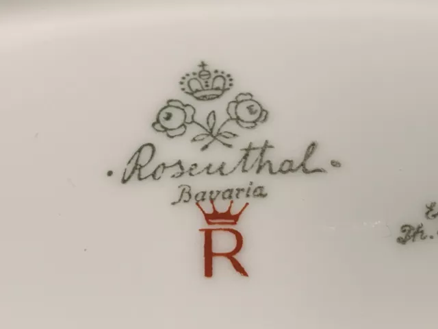 alte Henkelschale Rosenthal Bavaria R mit Krone  Schale 30er Jahre Porzellan 2